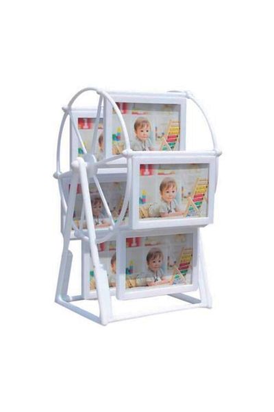 Lizpo Decor 12 Photo Girl's Room Gift White Movable Ferris Wheel Mill Frame