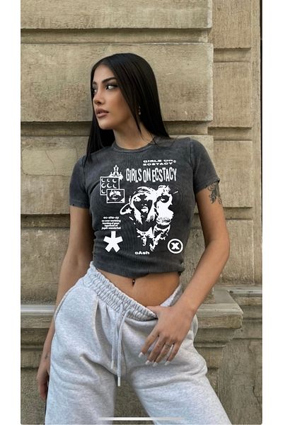DEEFWEAR Y2K Trend Viral Crop Top