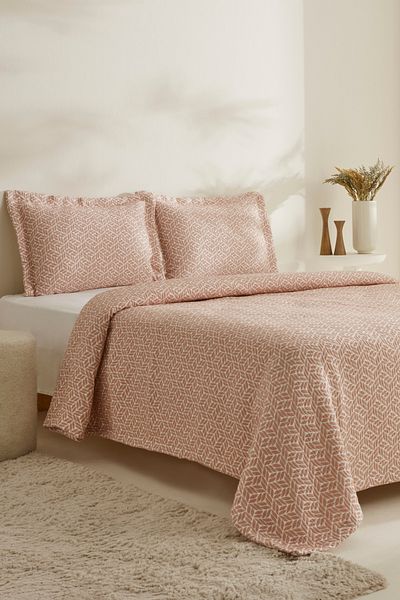 Karaca Home Secret Double Bed Cover Set Powder