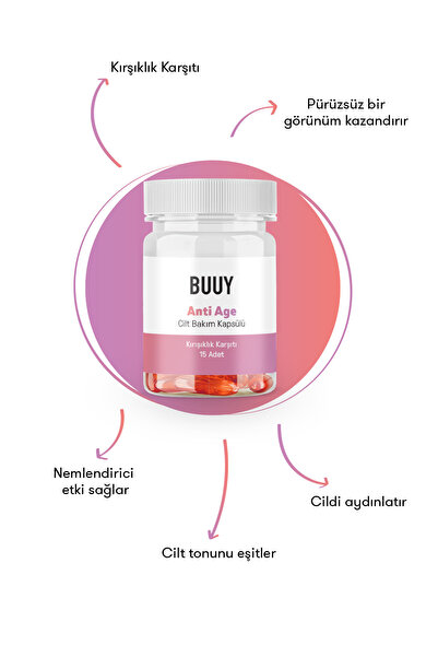 Buuy Anti Age Kırışıklık Karşıtı Cilt Bakım Kapsülü ( Soft Gel )