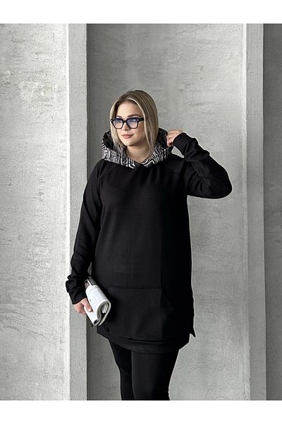 Stil Diva Large Size Long Sleeve Sweatshirt with Door Girdle 300372