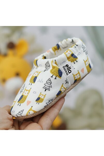 Ella Bonna Protiskluzová podrážka Dětské kozačky s ptačím vzorem, domácí kozačky Pantofle Boty do školky Pantofle