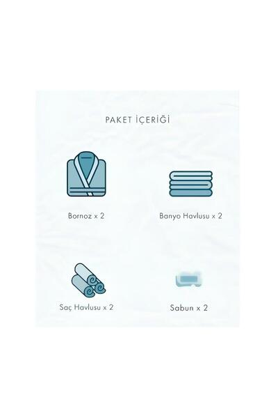 kubbe Весільний сімейний халат, 6 предметів — з милом у подарунок