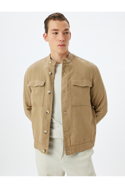 Koton Мъжко яке за възрастни с камилски косъм 4Sam60312Hw