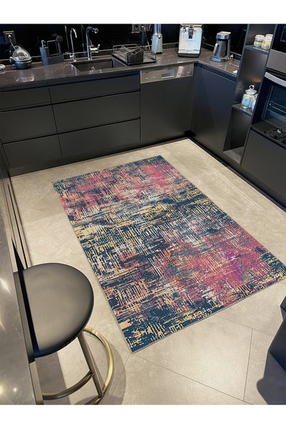 Rugs Modern Halı Συλλογή İnci: Πολύχρωμο, υφαντό με αφηρημένο μοτίβο χαλί με ...