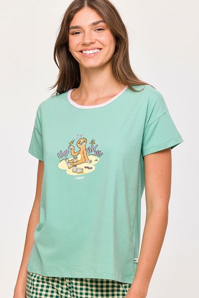 Woody Women's Light Blue Pajamas Tzg-730