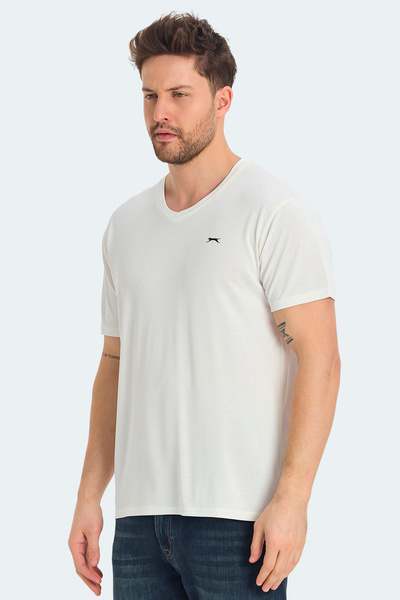 Slazenger Ανδρικό μπλουζάκι KRAKKER με λαιμόκοψη σε σχήμα V σε χρώμα εκρού