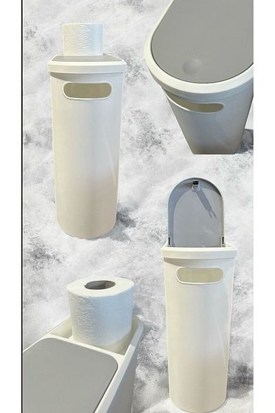 Bayev Kups Black 10 Lt Click Κάδος απορριμμάτων, Κουζίνα, Μπάνιο, Κάδος απορριμμάτων τουαλέτας με δοχείο χαρτιού υγείας