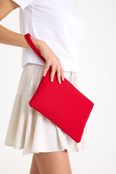 Hedwig Design Premium Women's Colorful Lined Zippered Clutch Handbag Portfolio