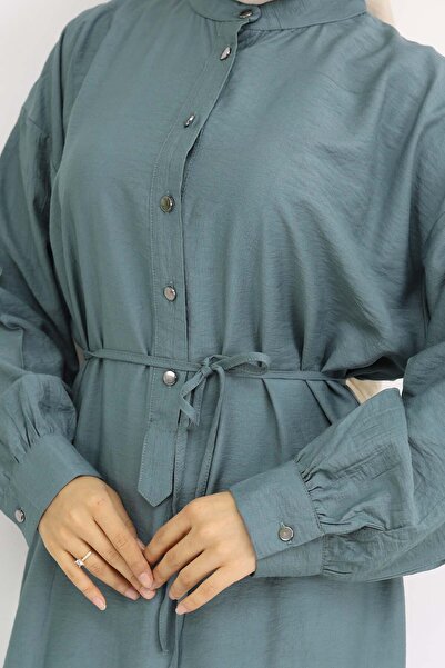 benguen Buttoned Tie Dress Çağla 2242