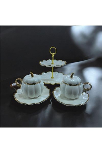 ACAR Betty 2-Piece Mini Cake and Coffee Set with Stand