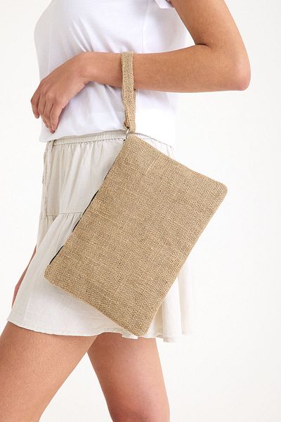 Hedwig Design Дамска чанта Fierce Wicker с ютова подплата и цип