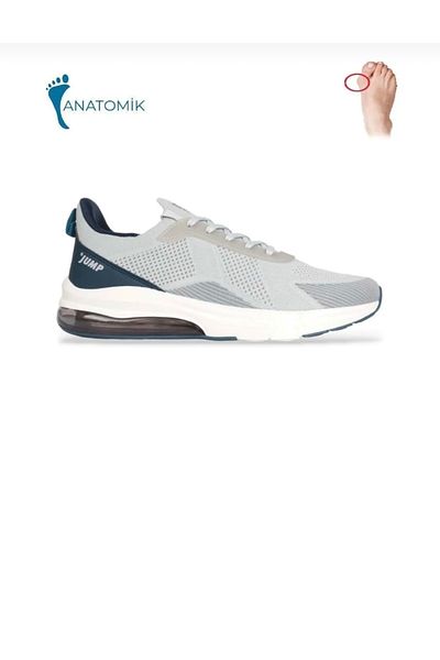 Jump Gray-Navy Blue Transparent Sole Orthopedic Memory Foam Sports Shoes
