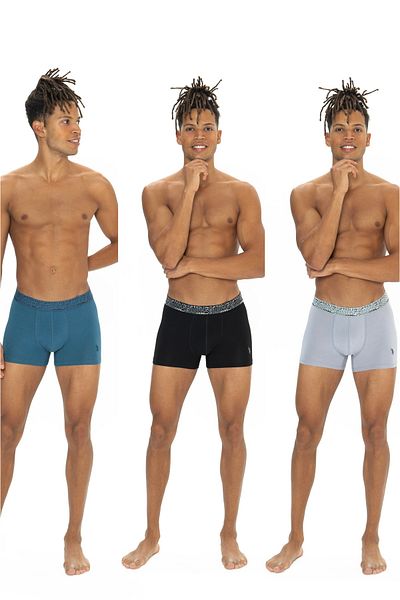 U.S. Polo Assn. 3 Pack, Cotton, Men's Boxer Set, Navy & Indigo & Gray