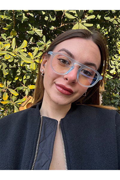 Melinora Stella Şeffaf Mavi Retro Optik Uyumlu Blue Block Mavi Işık Koruyucu ...