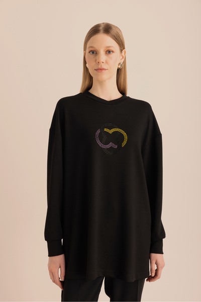 Aker Детальний світшот з наклеєним камінням