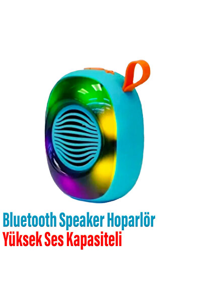 EXENAR Kablosuz Bluetooth Hoparlör 5W RGB Led Işıklı Speaker Ses Bombası 1200...
