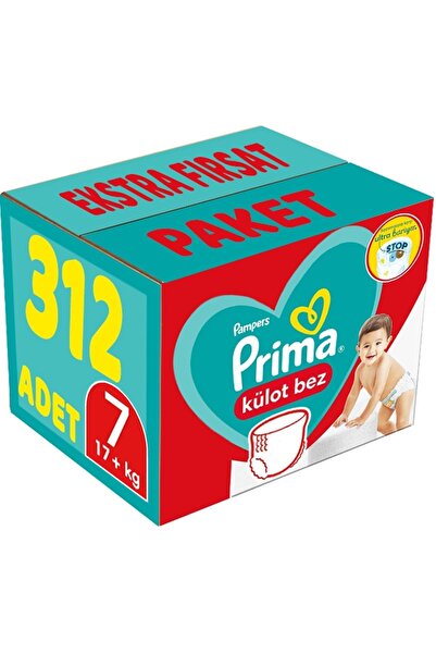 Prima Külot Bebek Bezi Beden:7 (17 KG) Xxl 312 Adet Ekstra Fırsat Pk