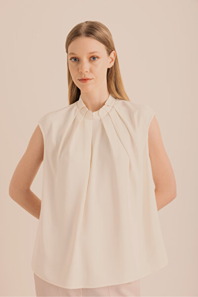 Aker Pleat Detailed Woven Tank Top