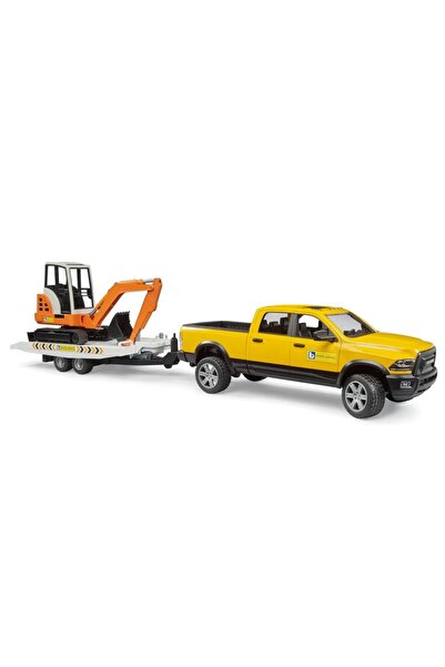 Bruder Ram 2500 Pickup with Trailer and Mini Excavator Br02546