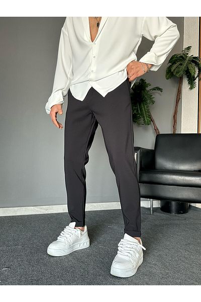 THEMANN Black Joggerelastic Waist Hürrem Fabric