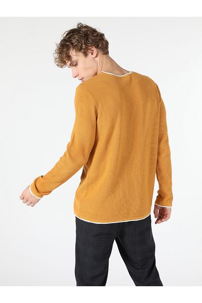Colin's Pulover galben pentru bărbați - Regular Fit, Decolteu - Cl 1056038
