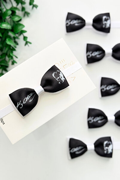 Eliya Clips Erkek Siyah Atatürk Imzalı Ve Silüetli 29 Ekim / 23 Nisan / 10 Kasım Papyon