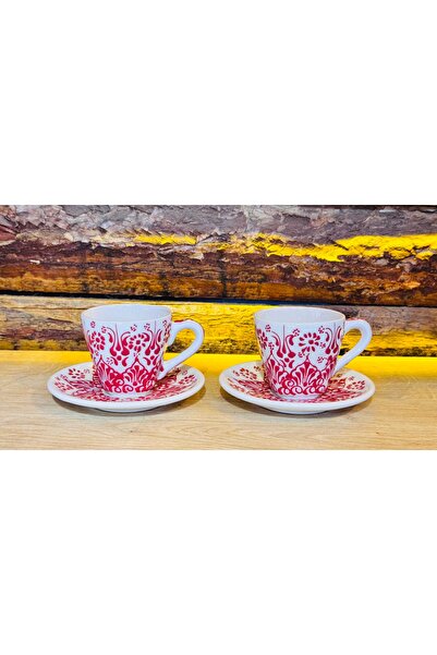 ATÖLYE SAİT Türk kahvesi fincanı  seramik el yapımı ikili fincan