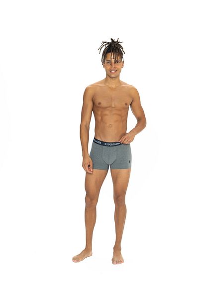U.S. Polo Assn. Men's Black - Anthracite - Printed 3-Piece Boxers