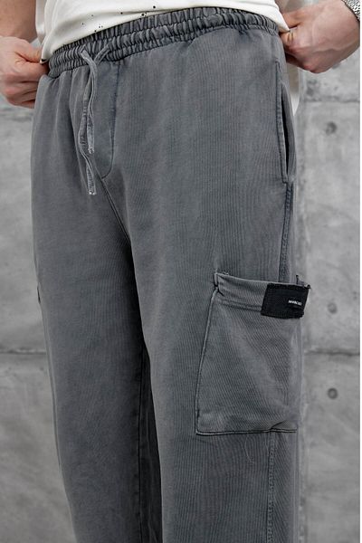 NOMARC Smoked Washed Cargo Pocket Baggy Sweatpants