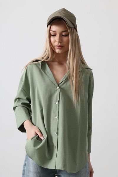 modaserdem Half Cuff Long Shirt - Khaki