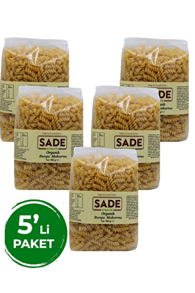 Sade Organik Organik Burgu Makarna 500 gr 5'li