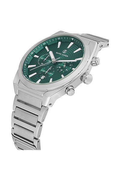 DAVID GUNER Mg-8621Ga-A10 Men's Wristwatch with Silver Color Stainless Steel Band