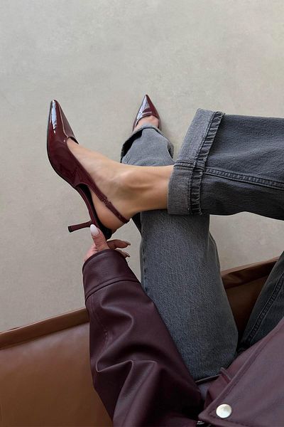 STRASWANS Raye Women's Burgundy Heeled Shoes