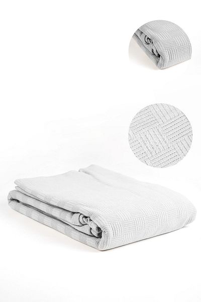 ERFAHOME Checkerboard Pattern Cotton Double Duvet Cover and Bedspread -grey