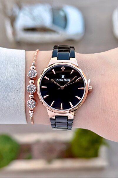 Daniel Klein Rose Black Renk 33 Mm Kadın Kol Saati Bileklik Hediye