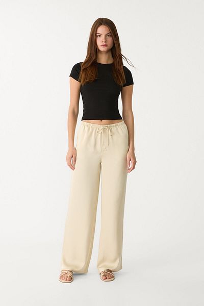 Stradivarius Flowing, Satin Trousers Limited Edition