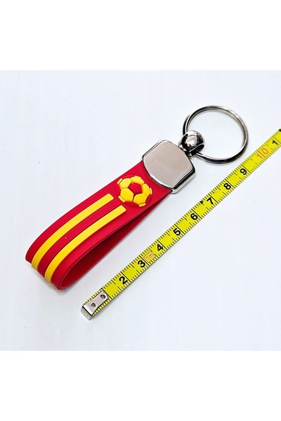 ÜNSA Anahtar Ünsa Key Keychain Accessory Metal Head Rubber Keychain Yellow Red