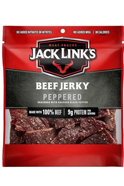 Jack Link's Meat Snacks Jack Lınk's Beef Jerky Peppered Seasoned Wıth Cracked Black Pepper 92 gr