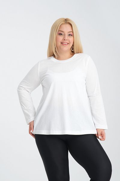 Dejabrew Jeans Λευκό Basic Φούτερ Plus Size A061-1