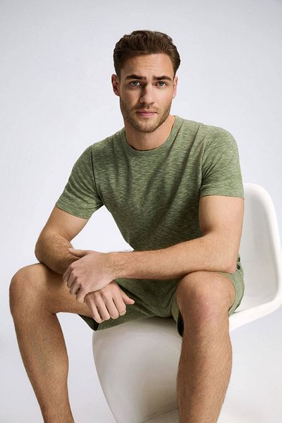 Hemington Crew Neck Pure Cotton Khaki T-Shirt