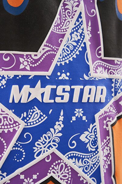 Machinist Чоловіча футболка Macstar Flame з принтом, оранжева, оверсайз