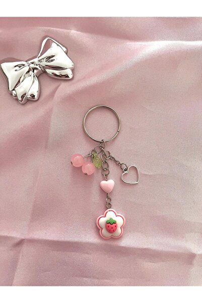 bohemian takı tasarim Ornament pentru geantă cu breloc Coquette cu căpșuni și...
