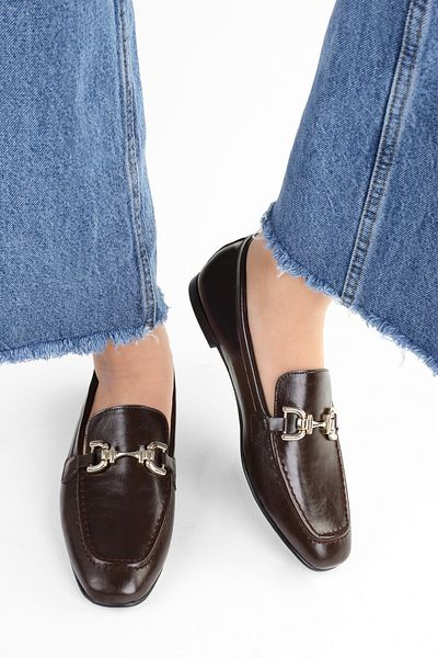 Shoeberry Women's Daze Brown Skin Ballerinas