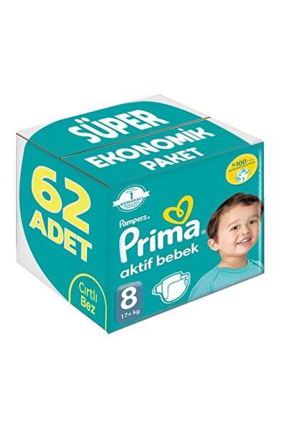 Prima Bebek Bezi Beden:8 (17 KG) Xxx Large 62 Adet Süper Ekonomik Pk