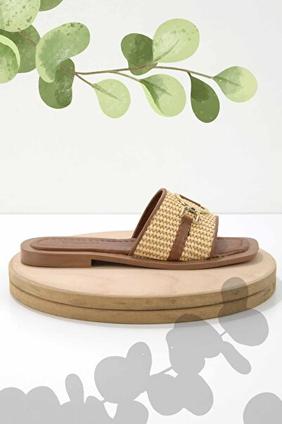 Bambi Bej Taba Kadın Terlik K04826051628