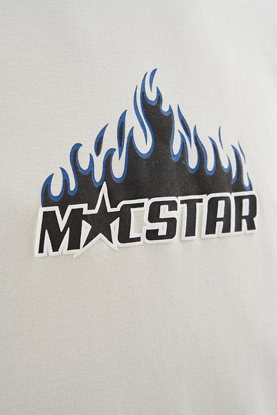 Machinist Ανδρικό μπλουζάκι Macstar Flame Printed Oversize Grey T-shirt