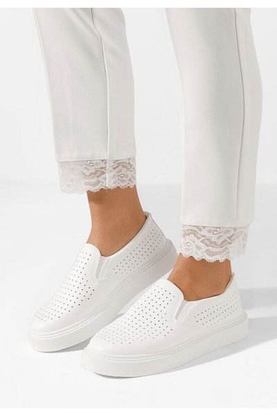 B T Shoes Espadrile dama Sotiy albe