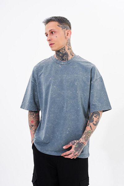 Machinist Men's Oversize Ghost Spotted T-Shirt - Washed Hidden Patch