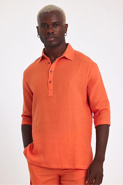 Weyeze Short Sleeve Linen Shirt Af-Y18007Lns